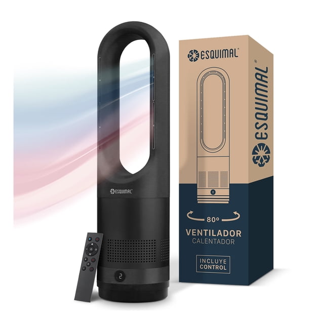 Ventilador Calentador 2 En 1 Sin Aspas Silencioso Esquimal Color Grafito - Gris