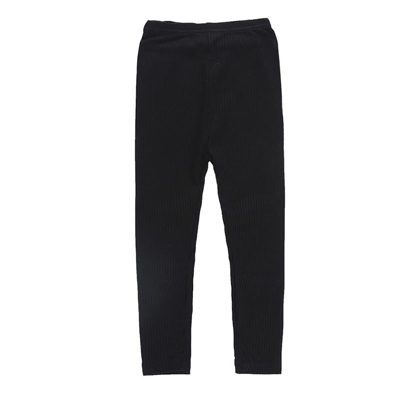 Toddler Baby Girls Solid Pattern Pants Leggings Children Cute Stretchy Warm Trousers Bottoms