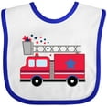 thumbnail image 3 of Inktastic 4th of July Firetruck with Red and Blue Stars Boys or Girls Baby Bib, 3 of 4