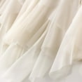 thumbnail image 4 of Women High Waisted Ruffled Mesh Skirt Polyester Mid Length Pleated, 4 of 4