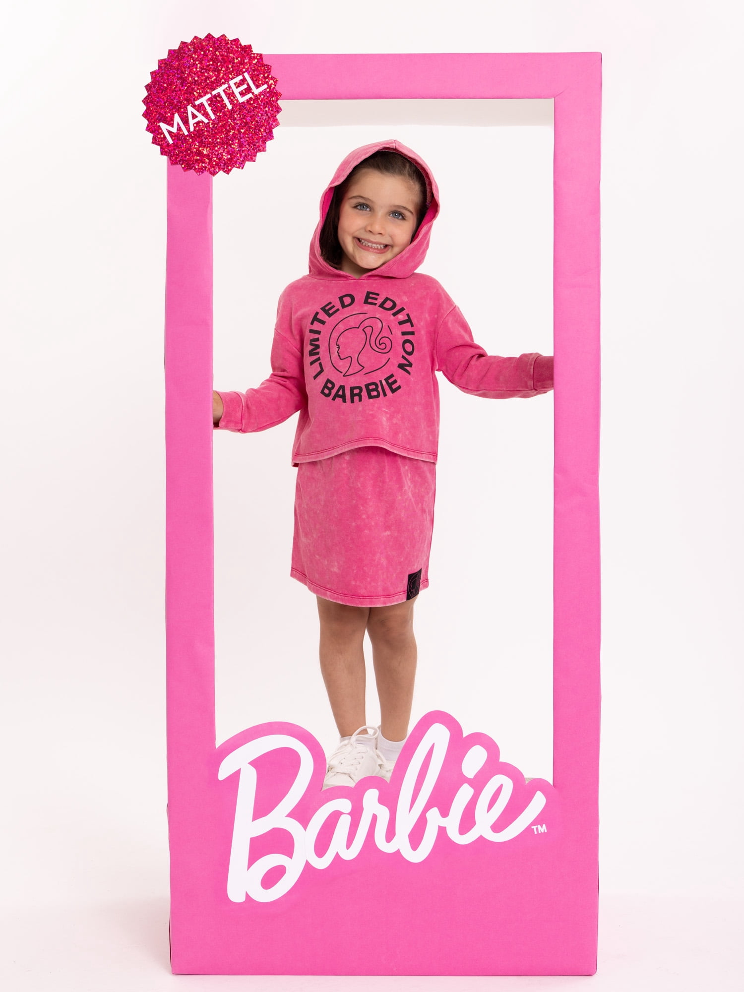 Barbie Toddler Girls Hoodie and Skirt Set, 2-Piece, Sizes 2T - 5T