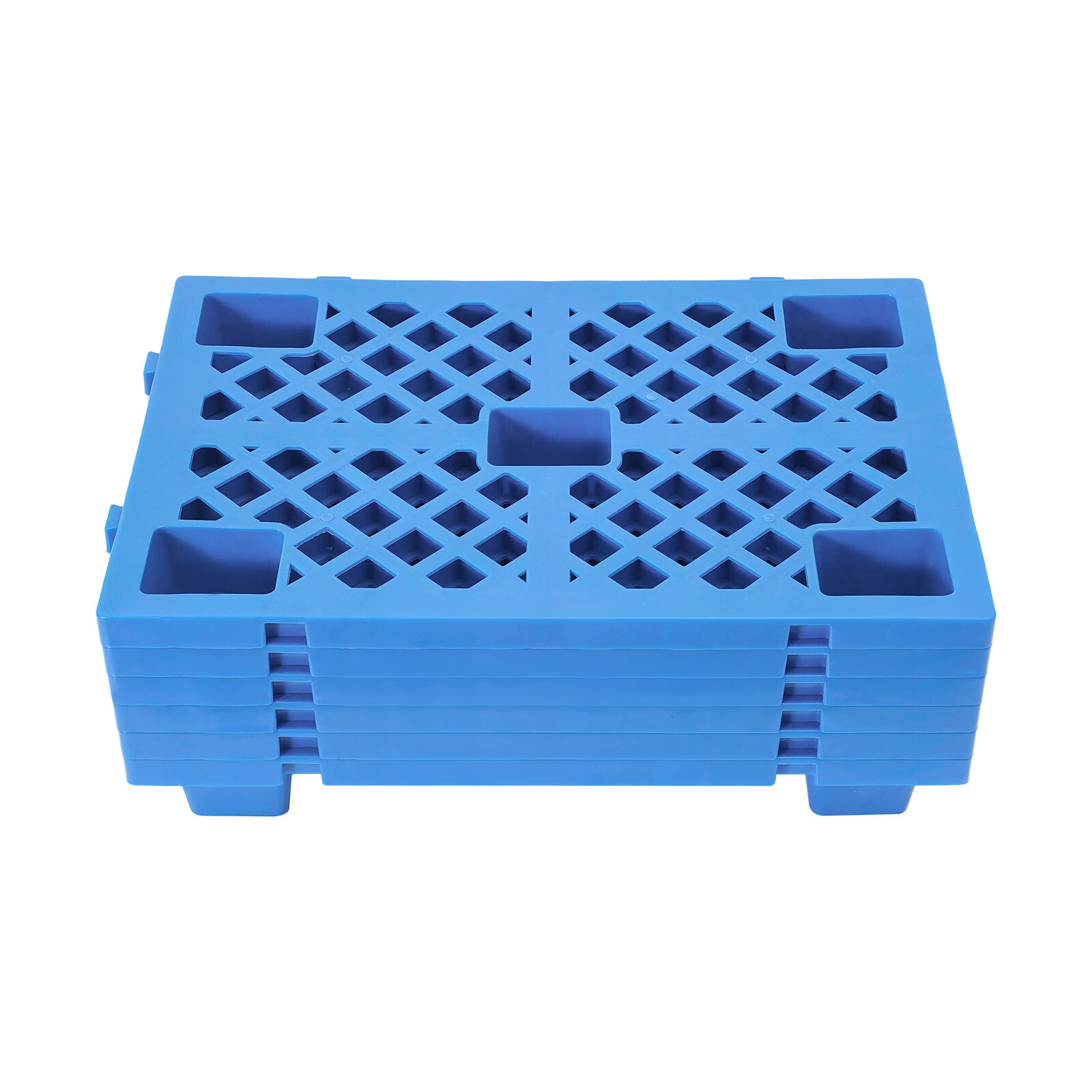PEAKORA100kg/220.46lbs 6 Pcs Interlocking Storage Plastic Pallets Rectangular Pallets