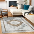 thumbnail image 4 of Beige Medallion Area Rugs for Living Room Washable Rugs Boho Moroccan Area Rug Soft Neutral Geometric Bohemian Carpet Distressed Indoor Rug for Bedroom Dining Room Office Foldable Nonslip Rug, 4 of 9