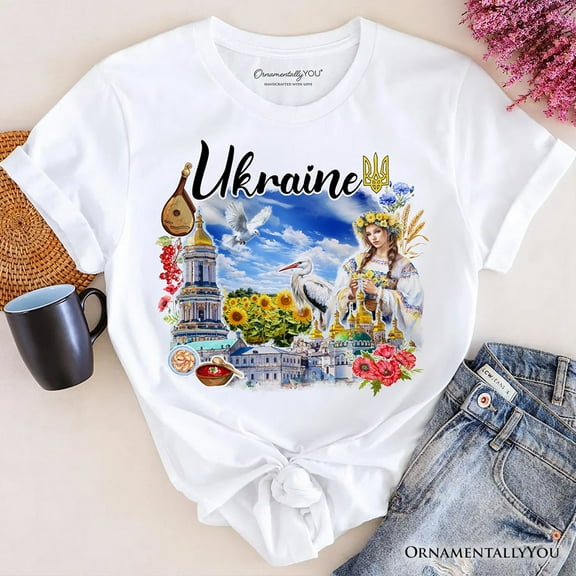 Artistic Ukraine Vintage T-Shirt, Traditional Tee and Souvenir