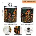 thumbnail image 5 of Yayeee 2 Pack Qtip Holder Bathroom Cotton Swab Canister with Lid Clear Dispenser Set, Forest Mushroom, 5 of 6