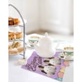 thumbnail image 4 of Purple Easter Kitchen Dish Towels for Drying Dishes Set of 4, Spring Cartoon Bunny Colorful Eggs Wood Grain Waffle Weave Microfiber Hand Tea Bathroom Towels Quick Dry & Absorbent Towel 12x12, 4 of 7