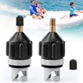thumbnail image 1 of Adaptador de bomba Sup de 2 piezas para kayak, canoa, tabla de remo, botes, accesorio de tabla de remo de pie, negro, válvula de paleta SUP Cabezal de conversión de válvula de kayak, 1 of 5