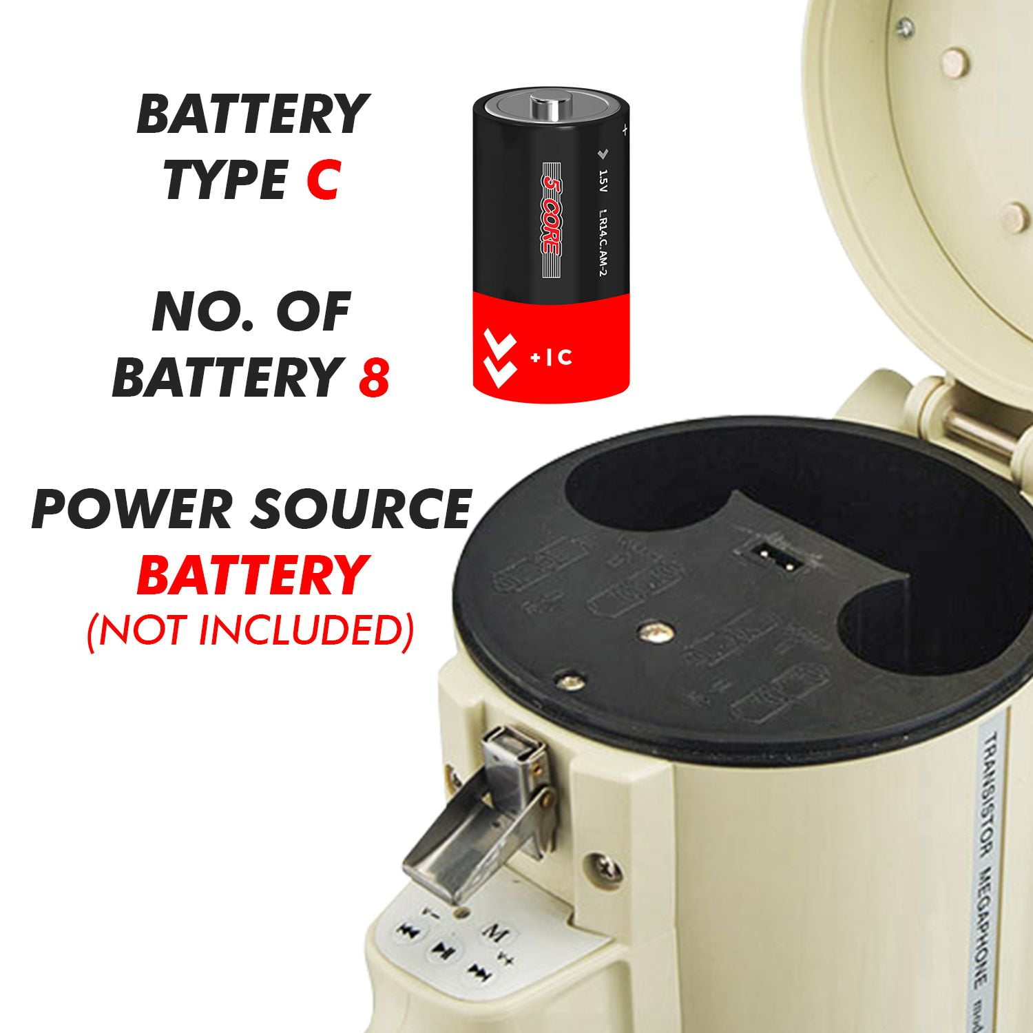 100W Long-Range Voice Amplifier with Siren, USB/SD/AUX Inputs & Weatherproof Design - Portable PA Speaker for Sports, Events, and Emergency Alerts