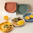 thumbnail image 4 of YAOMOBB Baby Serve Plate Strong Suction Baby Plate with Food Grade Silicone Secure Feeder Dish for Toddlers, 4 of 7
