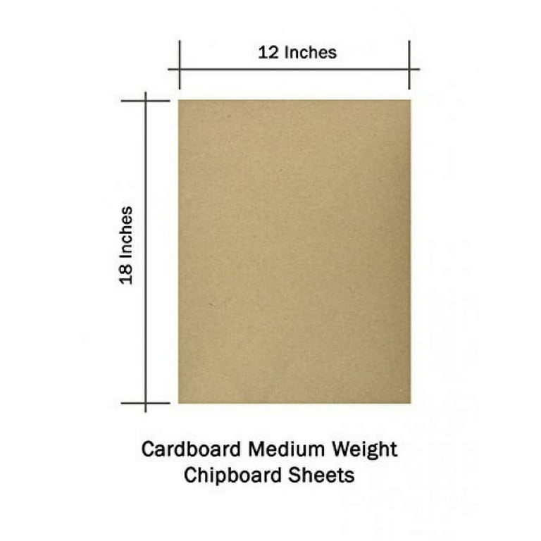 25 Chipboard Sheets – 12 x 18 Brown Kraft Cardboard – Medium Weight 30Pt  (.030 Caliper Thickness) Paper Board