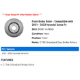 thumbnail image 2 of Front Brake Rotor - Compatible with 2021 - 2023 Hyundai Santa Fe 2022, 2 of 2
