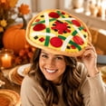 thumbnail image 6 of JULMCOMO Thanksgiving Food Costume Hat for Men Women Plush Novelty Pizza Funny Party Headwear Fun Snack Hat for Halloween Birthday Theme Party B, 6 of 6