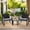 Rocking Chair Gray, variant on 3-Piece Outdoor Patio Furniture Set, Modern Textilene Conversation Set with Coffee Table, All-Weather Bistro Set for Lawn, Balcony, Backyard, and Porch, Gray