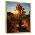 thumbnail image 2 of Designart "From Dusk to Dawn in the Desert" Floral Floater Framed Canvas Print, 2 of 7