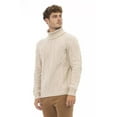 thumbnail image 2 of Alpha Studio Beige Merino Wool Men Sweater, 2 of 3