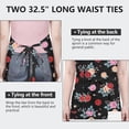 thumbnail image 6 of Pioneer Flower Floral Print Pattern Apron for Women and Men, Cotton Linen Waterproof with Pockets, Adjustable, 33x27 Inch for Kitchen, Gardening, BBQ, Salon, 6 of 6