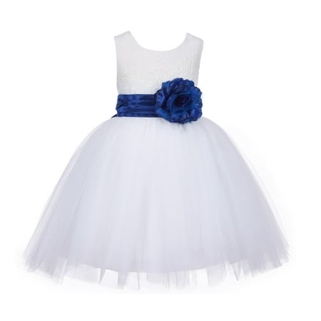 Spring Summer Easter Dress - Ekidsbridal Formal Lace Embroidery Tulle Ivory Flower Girl Dress Bridesmaid Wedding Pageant Toddler Easter Holiday Spring Summer Recital Communion Birthday Receptions Special Occasions 118