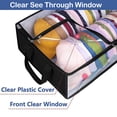 thumbnail image 7 of Beautynvta Clear Storage Bags, Clothes Storage Bag Foldable Closet Organizers Storage Container with Reinforced Handle for Clothing, Blanket, Comforters, Bed Sheets, Black, 7 of 7