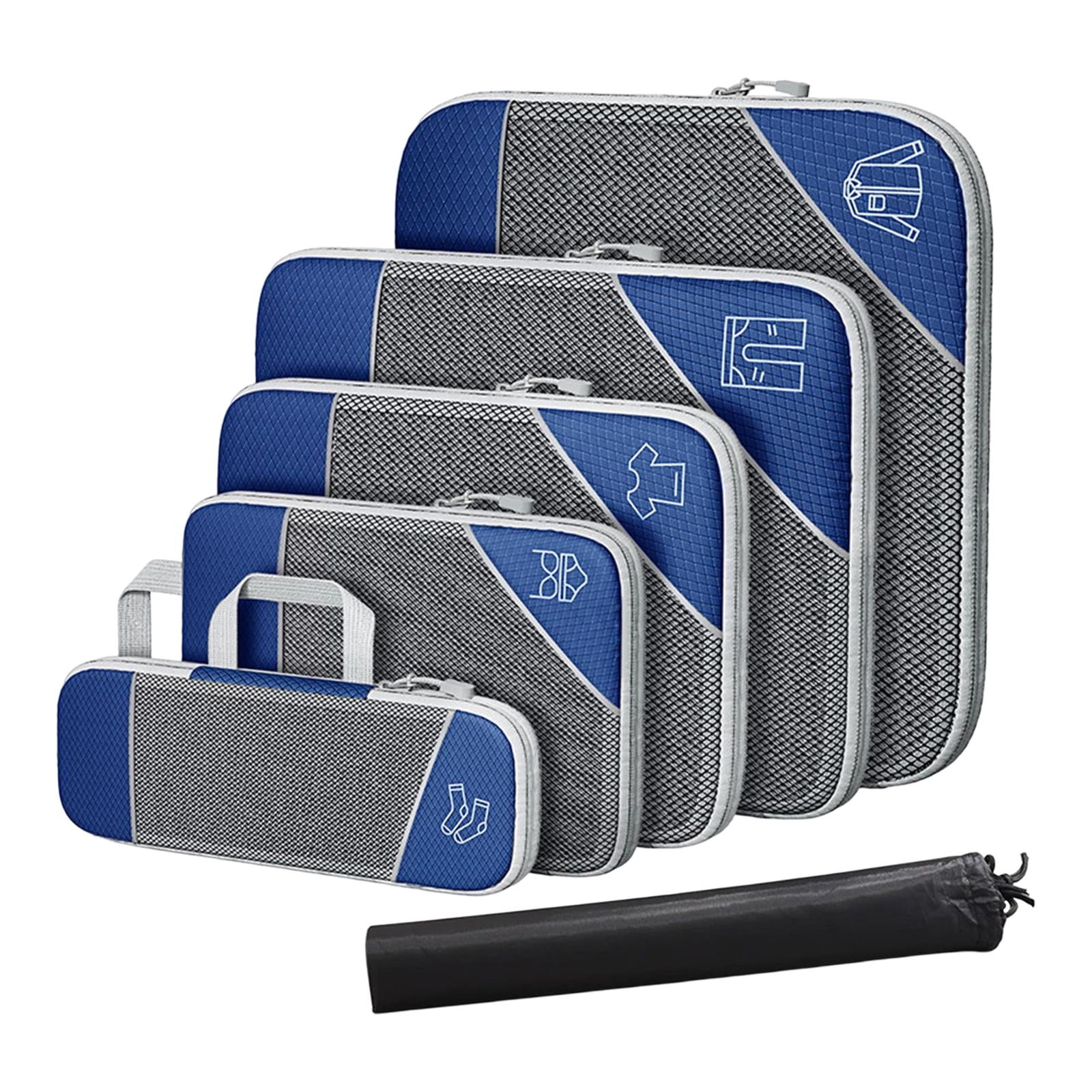 Fiocias 1Set Compression Packing Cubes Extensible Travel Accessories Suitcase Organizers