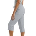 thumbnail image 5 of Women's Stretchy Yoga Leggings Summer Knee Length with Pockets Comfy, 5 of 7