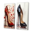 thumbnail image 3 of Designart "Black And Red High Heels Euphony V" Fashion Wall Art Set Of 2 - Black Fashion Gallery Wall Set For Home Decor, 3 of 7
