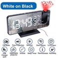 thumbnail image 4 of Despertador de proyección digital LED Despertador electrónico con proyección Radio FM Proyector de tiempo Reloj silencioso para dormitorio C, 4 of 5