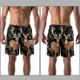 thumbnail image 3 of luoweisi Men's Beach Shorts Quick Dry Swim Trunks with Mesh Lining Jungle Elk 2XL, 3 of 5