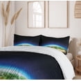 thumbnail image 6 of Ambesonne Earth Duvet Cover Set, Russia from Space Sky, 2-Calking, Blue Green Pale Brown, 6 of 6