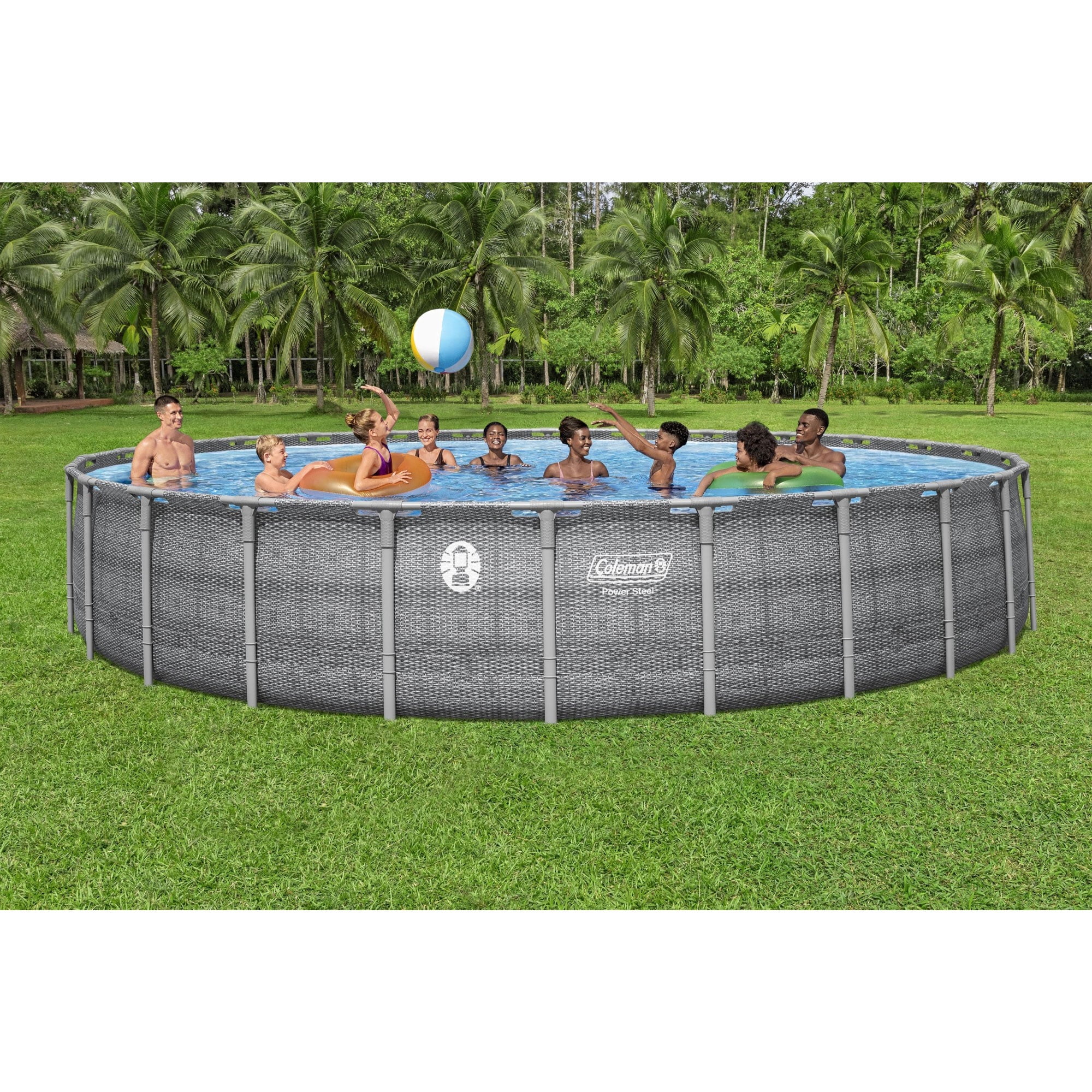 Coleman Power Steel 26' x 52" Deluxe Series Pool Set with Pump, Ladder and Cover