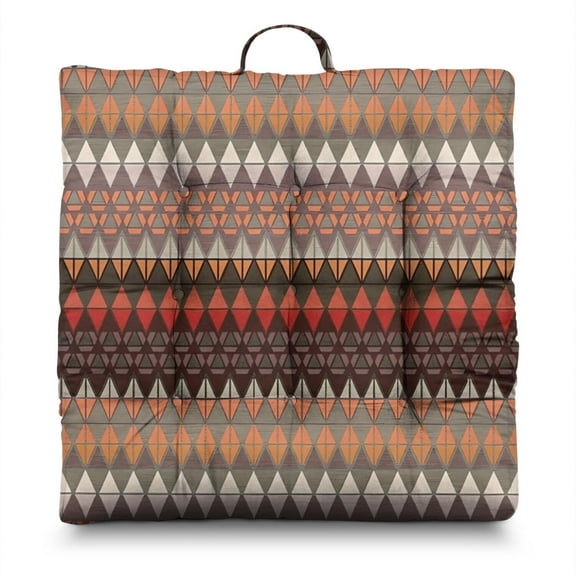 Square Boho Meditation Cushion 22in, Dutch Velvet Floor Pillow for Yoga, Relaxation, and Home Seating