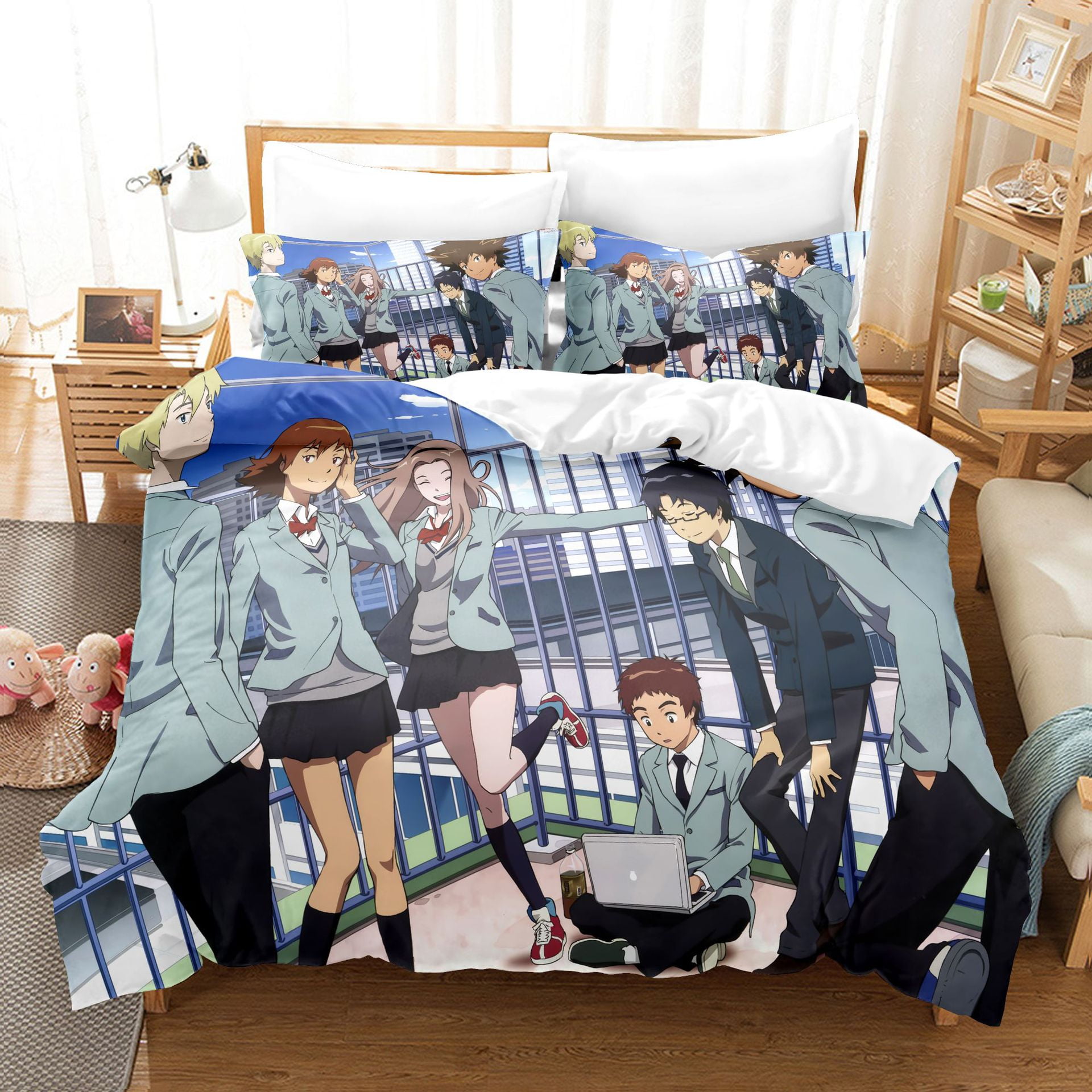 Cartoon Anime Digimon Bed Set, 3D Printed Anime Duvet Cover, Cartoon