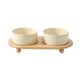thumbnail image 1 of Cuencos de cerámica para gatos y perros pequeños, cuencos para gatos, cuencos elevados para gatos, cuenco de cerámica para mascotas de gres para beige, 1 of 9