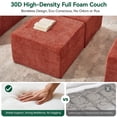 thumbnail image 5 of BEHOST 130" 6-Piece Modular Sectional Sofa with 2 Movable Ottomans, U-Shaped Cloud Couch for Living Room, Modern Chenille Deep Seat Sofa Set, Flexible Oversized Sleeper Couches, Christmas Rust Red, 5 of 11