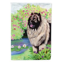 Keeshond Flag Canvas House Size