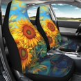 thumbnail image 4 of POLERO Anti-Scratch Car Seat Covers for Truck, Breathable Washable Vehicle Seat Covers Polyester Fabric 2 Pack, Sunflowers Sunrise, 4 of 13