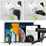 LENCENT Europe to USA Plug Adapter,EU to US Universal Travel Plug Converter, 2 PC European to American Plug Power Outlet adaptor for General Electrical equipment