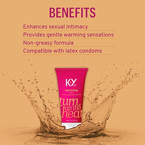 K-Y Warming Jelly Personal Lubricant, Pleasure Enhancement, 5.0 oz - Pack  of 6