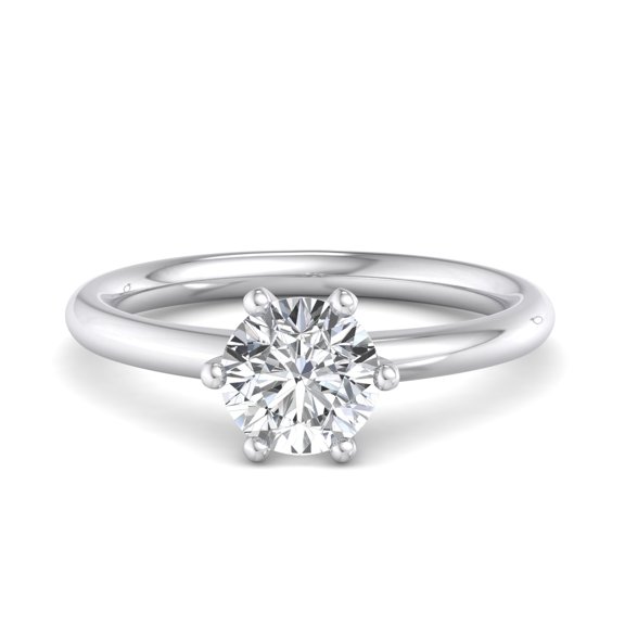 Kiva Jewel 14K White Gold Plated Ring - 1.77 Ct Round Cut Lab Created Diamond Engagement Ring - Promise Ring for Women - Gift for Anniversary - A Beautiful Way to Celebrate Your Journey Together