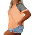 thumbnail image 2 of Langwyqu Plus Size L-5Xl Simple Short Sleeved Women T Shirt, 2 of 4