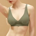 thumbnail image 2 of Wireless Lightweight Sports Bra, Breathable Seamless Mom Underwear, Everyday Comfortable Top for Yoga and Fitness #Green,XL, 2 of 4