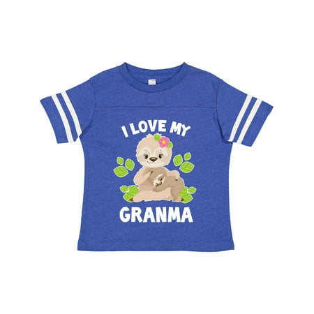 

Inktastic Cute Sloth I Love My Granma with Green Leaves Gift Toddler Boy or Toddler Girl T-Shirt