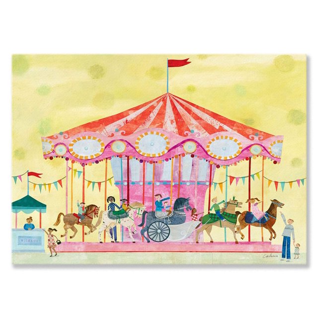 Arte mural en lienzo Oopsy Daisy Carrusel 36 x 25 cm