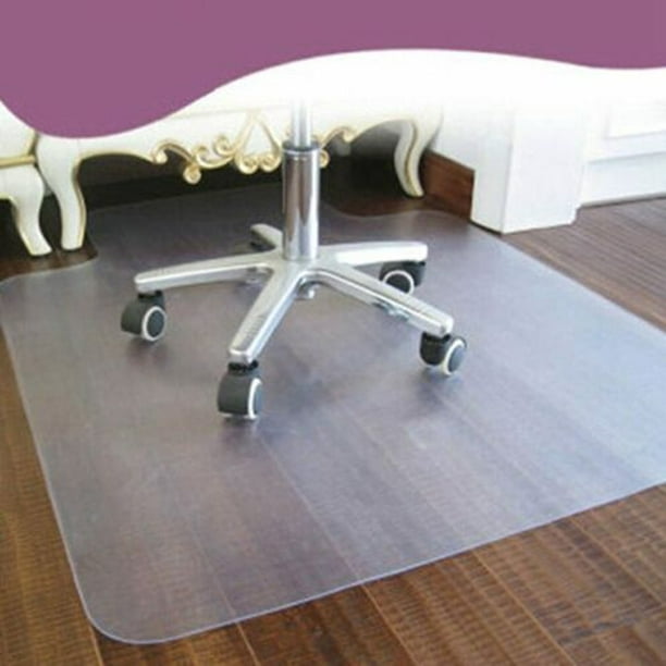 Tapis de protection de sol en plastique transparent, coussin de chaise  antidérapant pour sol en bois dans le salon, bureau, bureau, 15,75 x 15,75  pouces 