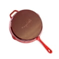 thumbnail image 3 of MegaChef 12 Inch Round Enamel Cast Iron Skillet in Red, 3 of 3