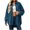 (New41)Blue, variant on Women's Oversized Corduroy Jacket Casual Lapel Collar Button Down Coat Loose Fit Long Sleeve Fall Layering Outer Coat