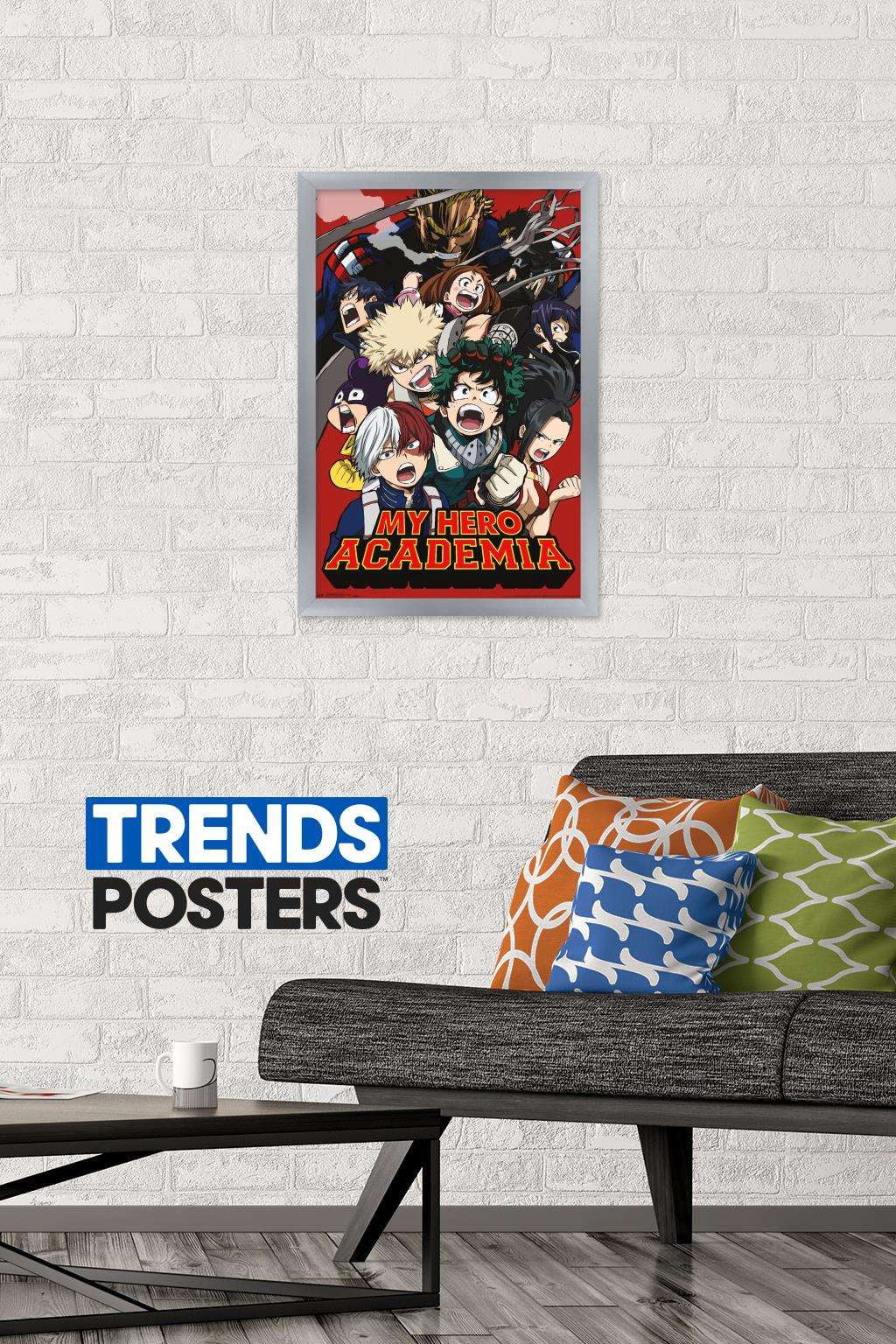My Hero Academia - Key Art 2 Wall Poster, 14.725" x 22.375", Framed