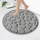 thumbnail image 1 of CaiYueKe Round Pebble Bath Mat Memory Foam - Non Slip Super Absorbent Shaggy Bathroom Rug Machine Washable Quick Dry Soft Shower Mats Water Absorbing Floor Mat for Bath Tub, 1 of 7