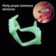 thumbnail image 2 of Dentaduras postizas de Halloween que brillan en la oscuridad, dientes falsos de vampiros de Halloween para disfraces, Cosplay de hombre lobo, 5 uds., 2 of 5