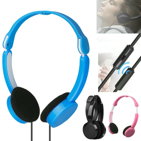 Over Ear Headphones, EEEKit 3.5mm Stereo Extra Bass Portable Headphones Headset Adjustable Headband with in-Line Microphone and Voice