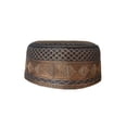 thumbnail image 4 of YAOBAMM Retro Hat Prayer Hat Embroidery Pattern Exquisite Workmanship Flat Top Men Nation Bowler Traditional Hat, 4 of 7